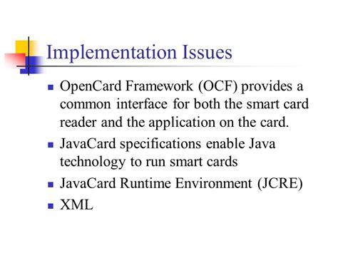 ocf smart card|OpenCard .